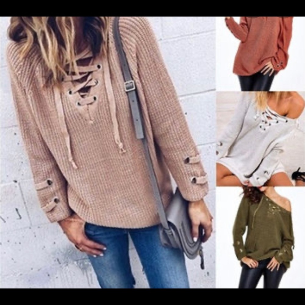 Cozy olive green sweater